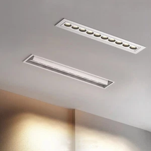 LED Recessed Linear Ceiling Light Eye Protection Lamp Aisle Spotlight Floodlight - Picture 1 of 32