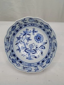 Antique Ernst Teichert MEISSEN Blue Onion Soup Bowl  Ca 1900 Arrow Mark - Picture 1 of 3
