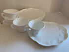 VTG Indiana Milk Glass COLONY HARVEST GRAPE Snack Trays Cups Service for 4
