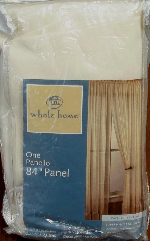 Whole Home 84" Luxurious String Georgette Panel (One)- BRAND NEW - Semi-Sheer - Imagem 1 de 1