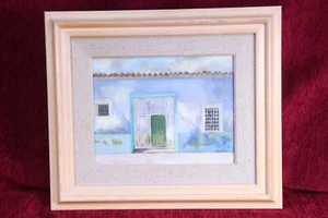 Óleo Fachada casa pueblo. Ambly. Oil painting Facade of a village house. - Imagen 1 de 7