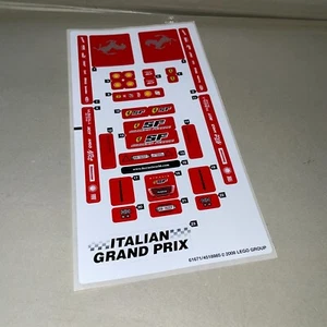 Lego Racers Original Unused Sticker Sheet from Ferrari F1 Truck Set 8153 - Picture 1 of 3