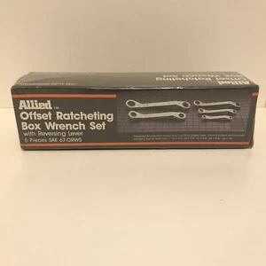Juego de 5 llaves de trinquete de extremo de caja offset Allied de colección - NUEVO sellado 1983 - Imagen 1 de 7