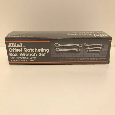 Juego de 5 llaves de trinquete de extremo de caja desplazada Allied de colección - NUEVO sellado 1983 Foto 1 de 4