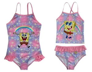 Costume da bagno bambina costume da bagno Tankini pezzo unico Spongebob Squarepants - Foto 1 di 5