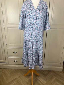 Vintage Laura Ashley Flapper Tee Kleid 80er Blumen Gr. 16 Viscous Cottagecore - Bild 1 von 21