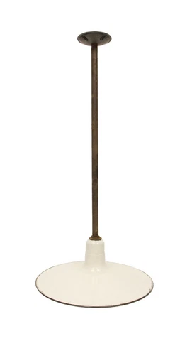 White Enamel Factory 15.75 in. Industrial Pendant Light Cover