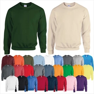 Gildan Heavy Blend Crew Neck Men's Plain Sweatshirt Soft Jersey Jumper S - 5XL - Picture 1 of 24