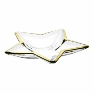 Mittelstücke Glas IN Form Von Stern Mit Goldrand Gold - Bild 1 von 2