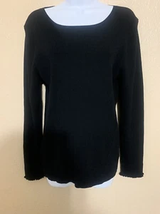 ANN TAYLOR Womens Solid Black Ribbed Sweater Sz XXL NWOT - Picture 1 of 11