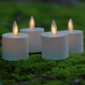 Luminara LED Flameless Tealight Candles Battery Remote Tea Lights Set of 4 - Picture 1 of 8