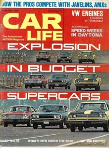 1969 Road Runner, Dart Swinger, Fairlane Cobra, AMC racing in vintage Car Life - Imagen 1 de 2