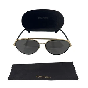 New Tom Ford Sunglasses Curtis Gold Black Grey Polarized TF748 01D 59 16 140 3P - Picture 1 of 9