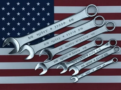 Llaves combinadas vintage NOS Husky EE. UU. 🇺🇸 SAE, 12 puntos, ¡tú eliges el tamaño! Foto 1 de 2