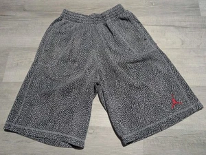 Nike Air Jordan 3 Cement Elephant Print Cotton Shorts Mens Sz M Red Jumpman   - Picture 1 of 10