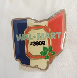 Pin de solapa Walmart esmaltado tono plata trasero 2006 - Imagen 1 de 5