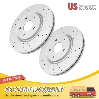 Rotores de freno delanteros perforados para Chrysler Town & Country Pacifica Voyager Ram C/V Foto 1 de 4