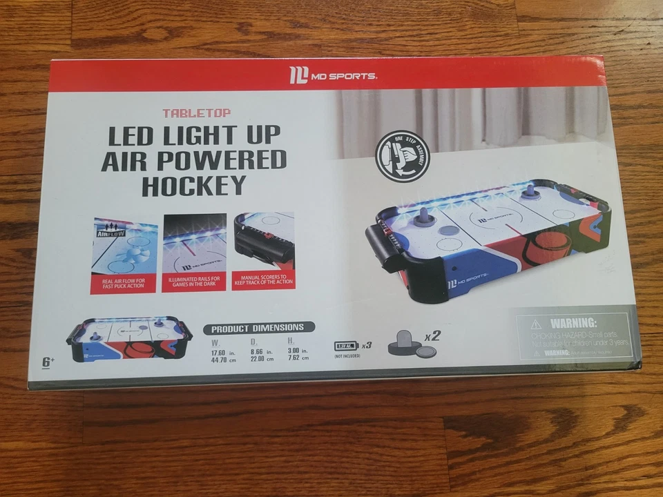 NUEVO MD Juego de Hockey de Mesa Deportiva con Luz LED Alimentado por Aire Foto 1 de 1