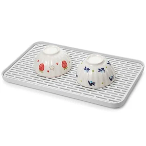 2tier Drain Tray Dish Drainer Drying Rack Plastic Tea Tray For Cup Bowl Fruit - Picture 1 of 6