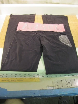 Leggings Vintage Victorias Secret ROSA Plegables Yoga Acampanados Estrás M Y2K Foto 1 de 4