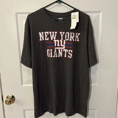 NUEVA NFL Team Apparel Para hombres Gris Oscuro New York Giants Camisa Talla X-grande Foto 1 de 4