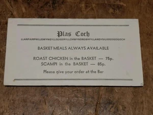 Plas Coch Llanfairpwll Ephemera evtl. 80er Jahre (24) - Bild 1 von 3