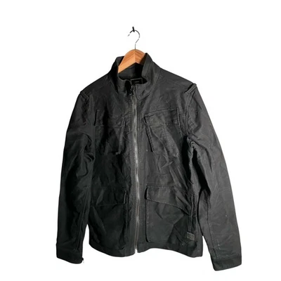 Chaqueta G-Star RAW Para Hombre Talla L Negra Cremallera Completa Estilo Militar Algodón Informal Foto 1 de 4