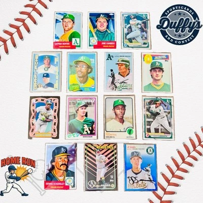 Oakland Athletics Baseball Card Lot Stars Rookies Legends Inserts Prism Topps RC - Image 1 of 4