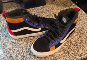 Vans Off The Wall Zapatillas de Gamuza para Hombres 9.5 Negro Azul Amarillo Blanco Rojo - Imagen 1 de 5