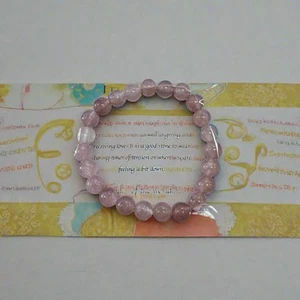 8mm Round Natural Lepidocrocite Bracelet - With Elastic Inner Band - Picture 1 of 1