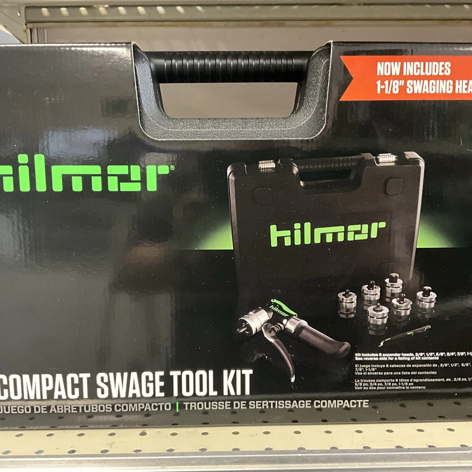 Hilmor Compact Swage Tool Kit 6 Expanders 3/8", 1/2", 5/8", 3/4", 7/8", & 1-1/8" - Image 1 of 4