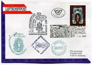 1995 Luftschiffpost n. 11 Pro Juventute Dirigibile OE-ZHZ Christkindl Steyr - Picture 1 of 1