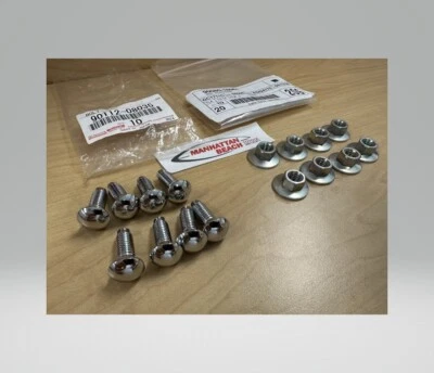 79-95 CAMIÓN GENUINO TOYOTA CROMO PARACHOQUES PERNO QT=8.90112-08035 & QT=8.90080-18061 Foto 1 de 2