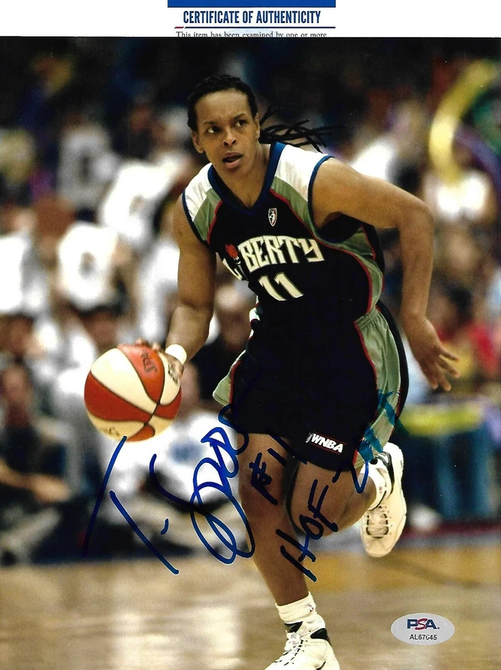 TERESA WEATHERSPOON signed NEW YORK LIBERTY 8X10 photo HOF w/ COA PSA AL67045 - Image 1 of 1