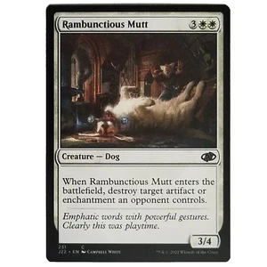 x1 Rambunctious Mutt J22 MTG M/NM Common White Creature Dog TCG CCG - Picture 1 of 3