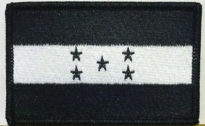 HONDURAS Flagge Militär Patch mit Haken Klebeverschluss schwarz/w schwarzer Rand - Bild 1 von 1