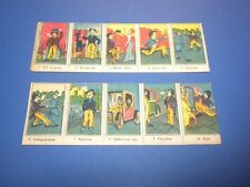 CHARLIE CHAPLIN uncut strip cards set of 2 1920's 10 cards #1-10 movie star lot