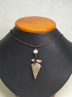 Antique Hard Stone Spear ShapeNecklace Pendant - Image 1 of 4