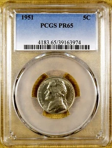 1951 PCGS PR65 Jefferson Nickel - Picture 1 of 2