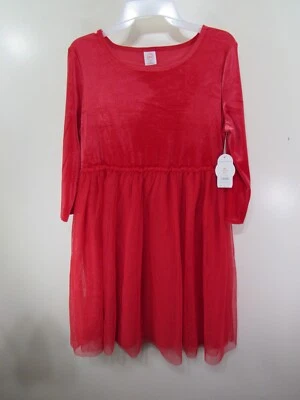 Novo Vestido Tutu de Veludo Meninas Wonder Nation Tamanho XL 14 16 Plus Vermelho Manga Longa - Imagem 1 de 4