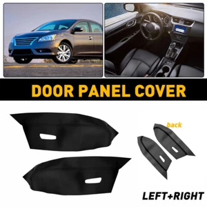 Front+Left+Right Armrest Door Black Panel Covers For 2013-18 2019 Nissan Sentra - Picture 1 of 15