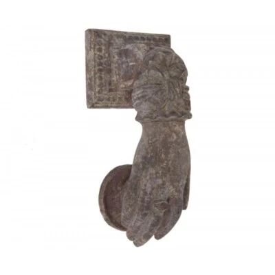 NO NAME Heurtoir de porte statue main en bronze - 15 cm