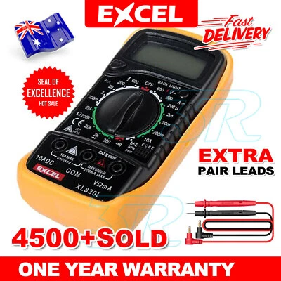 EXCEL Electrical LCD Digital Multimeter Ohmmeter Multi OHM Tester Voltmeter - image 1 of 4