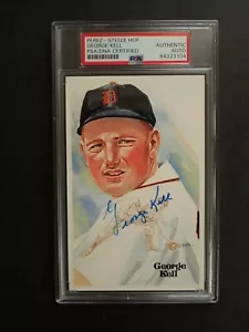 GEORGE KELL DETROIT AUTOGRAPHED PEREZ-STEELE HOF CARD - PSA/DNA ENCAPSULATED - Picture 1 of 5