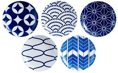 KIHARA KOMON Tableware Small Dish 5 Pieces Set 0079 From Japan - Image 1 of 2