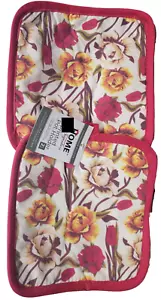 Set 2 Portavasi Stesso Stampato (7"x7") FIORI MULTICOLORE, Dorso Rosa, HG - Foto 1 di 5
