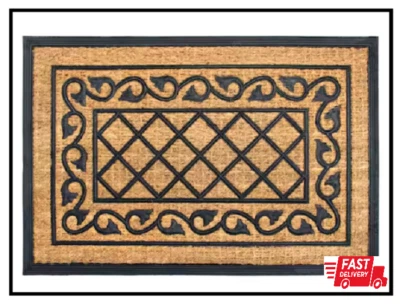 Natural 24 in. x 36 in. Rubber Coir Honeysuckle Door Mat - Image 1 of 3
