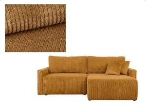 Rufio 3 x SEATER CORNER SOFA BED WITH STORAGE, SPRINGS,EASY CLEAN FABRIC - Picture 1 of 5