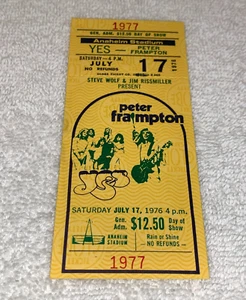PETER FRAMPTON YES 1976 UNUSED TICKET GENTLE GIANT GARY WRIGHT ANAHEIM Ephemera - Picture 1 of 6