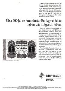 3w21243/ Alte Reklame aus 1991 – BHF BANK Die deutsche Merchant Bank